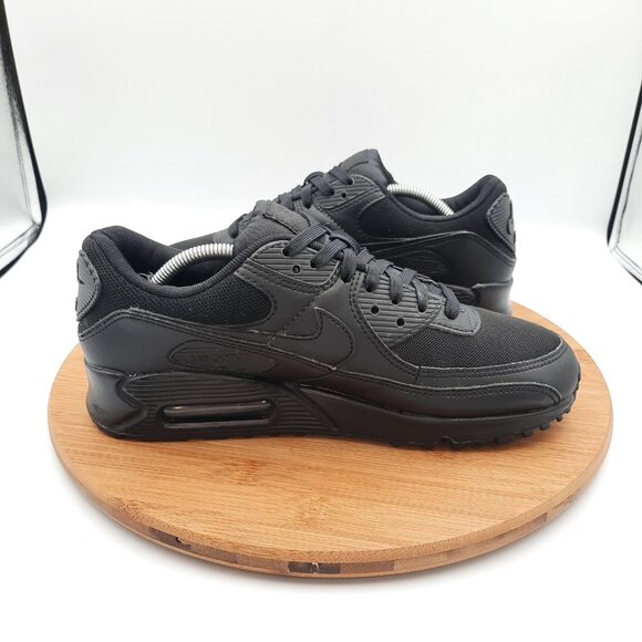 Nike Air Max 90 Womens Size 8.5 Shoes Triple Black Athletic Sneakers - Picture 5 of 10